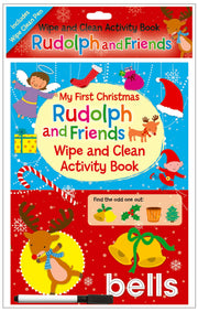 Carte pentru copii, North Parade, WIPE CLEAN ACV'TY BK - RUDOLPH, 3+ ani