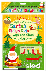 Carte pentru copii, North Parade, WIPE CLEAN ACV'TY BK - SLEIGH, 3+ ani