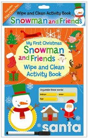 Carte pentru copii, North Parade, WIPE CLEAN ACV'TY BK - SNOWMAN, 3+ ani