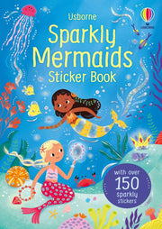 Carte pentru copii, Usborne, Sparkly Mermaids Sticker Book, 3+ ani