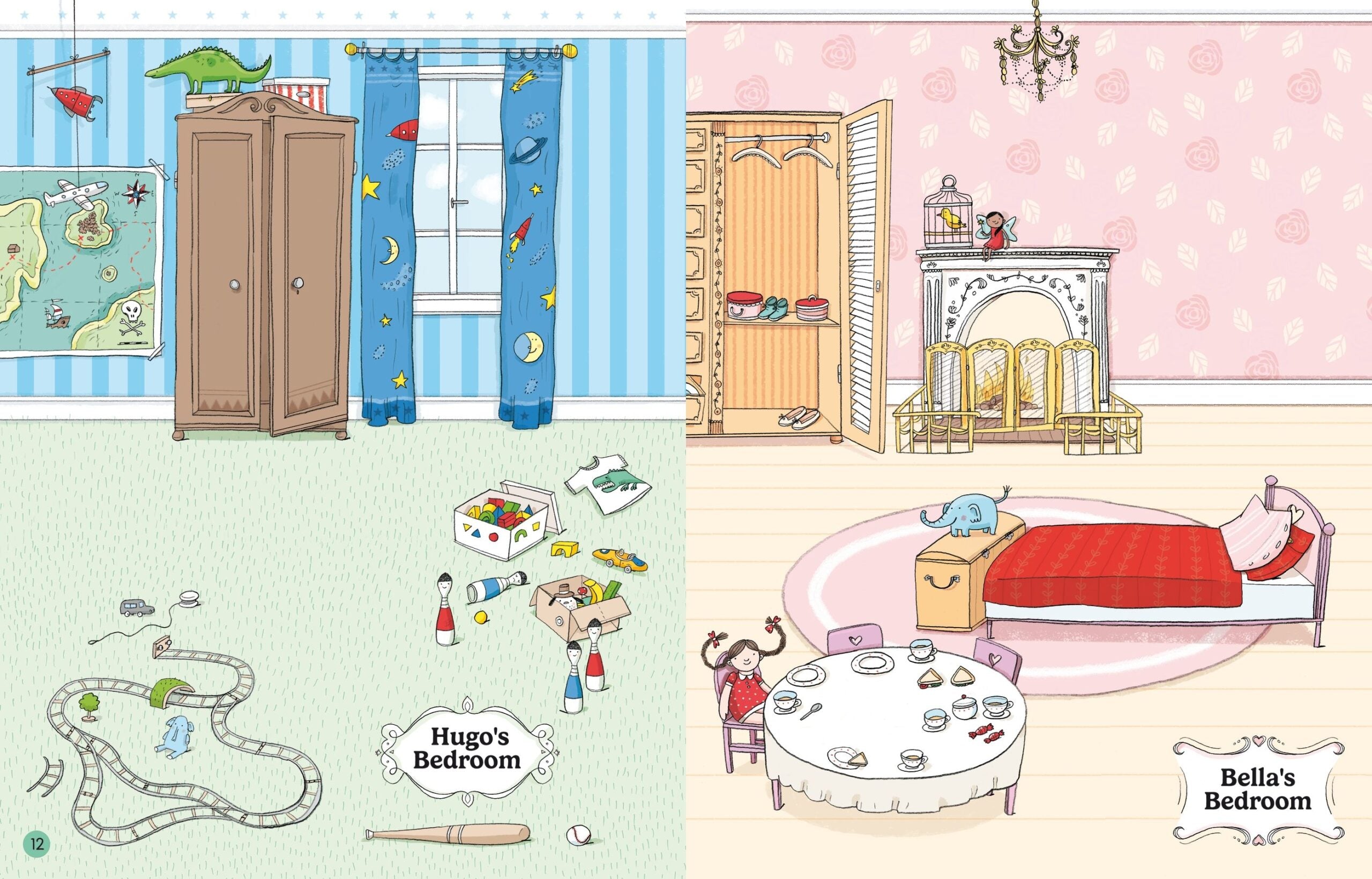 Doll's House Sticker Book, Usborne, + 3 ani