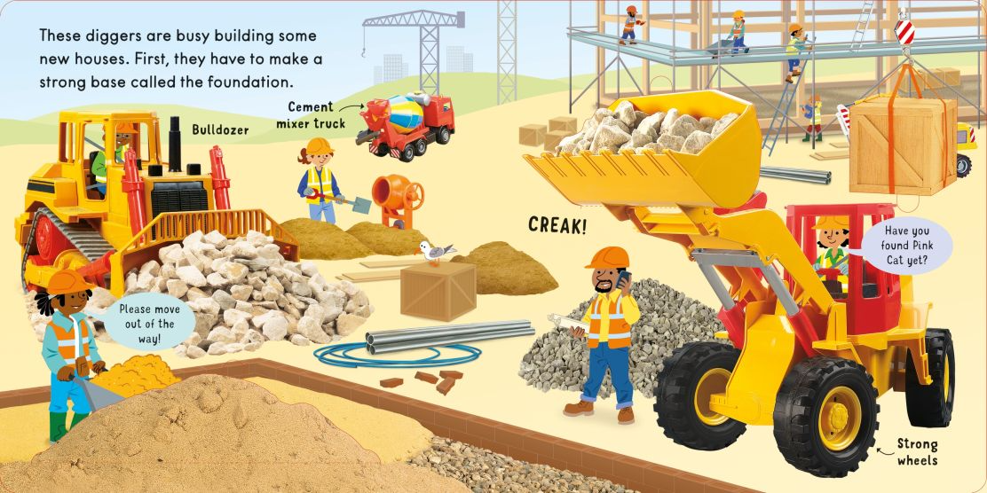 Carte pentru copii, Usborne, Lift and Look Diggers, 12+ luni