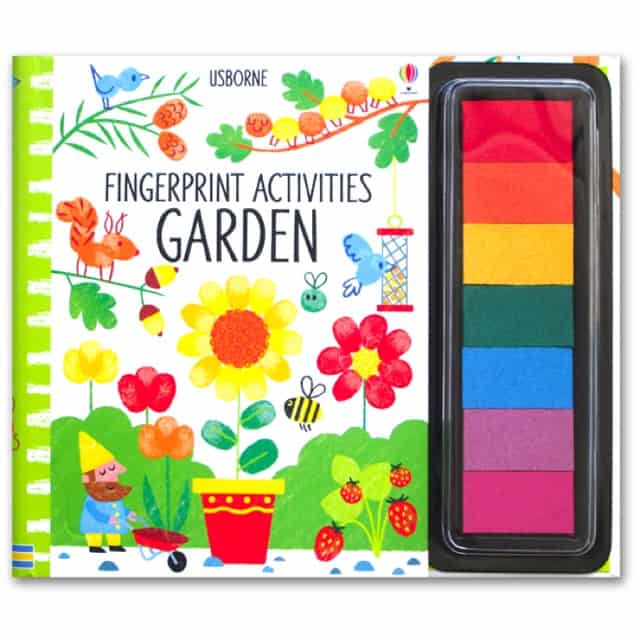Carte cu activitati de pictat cu degetelele - Fingerprint Activities Garden