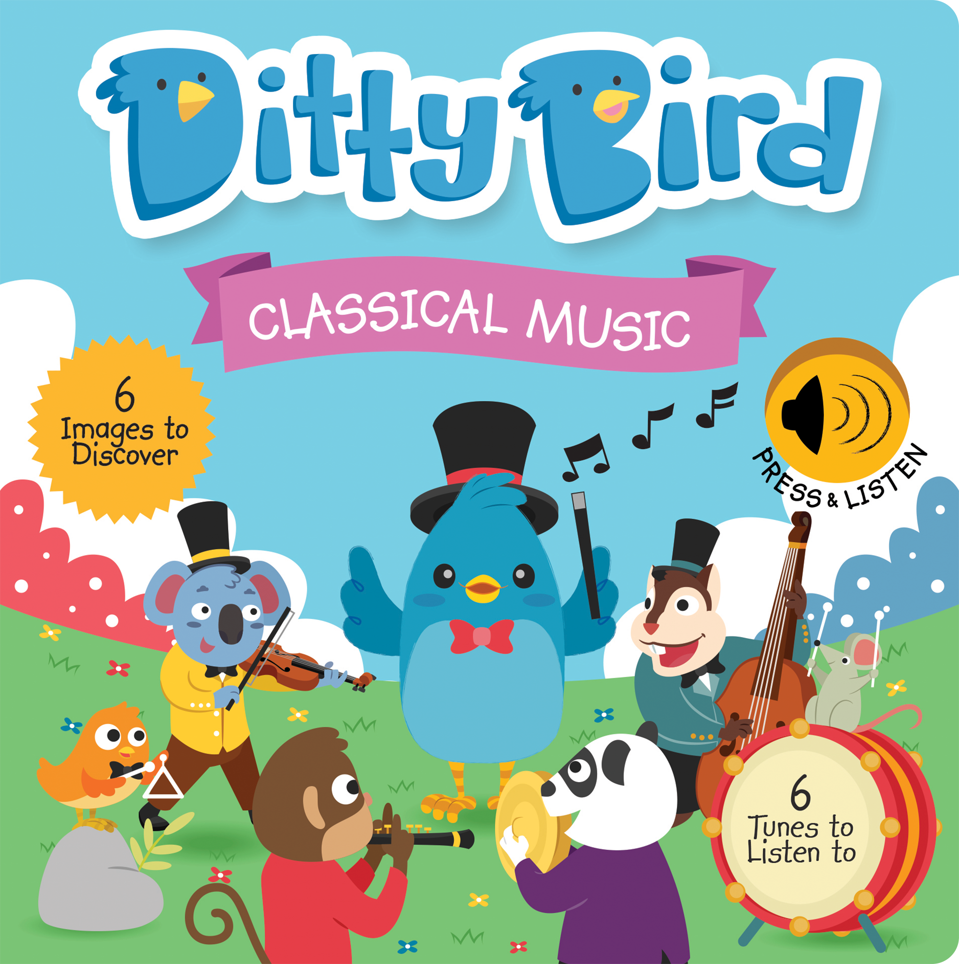 Carte pentru copii, Ditty Bird, Classical Music, 6+ luni