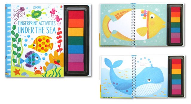 Carte cu activitati de pictat cu degetelele – Fingerprint Activities Under The Sea