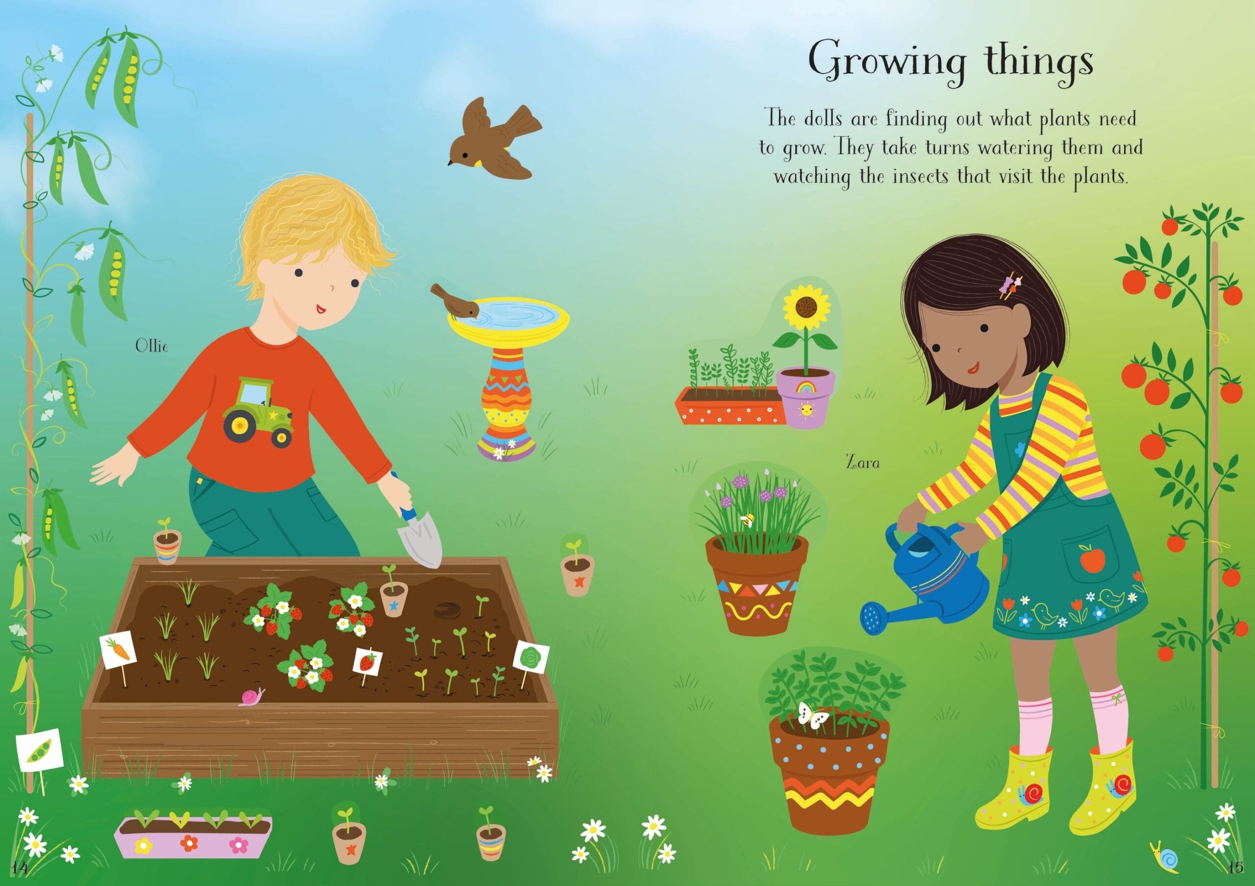 Carte pentru copii, Usborne, Little Sticker Dolly Dressing Starting School, 4+ ani