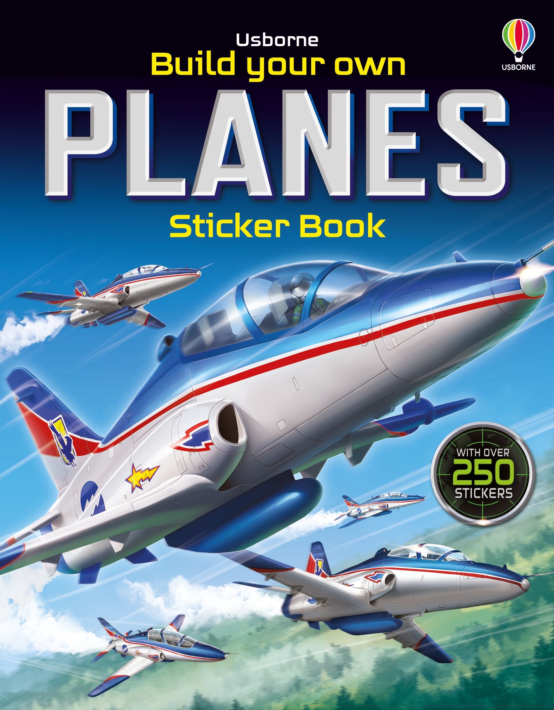 Carte pentru copii, Usborne, Build Your Own Planes Sticker Book, 5+ ani