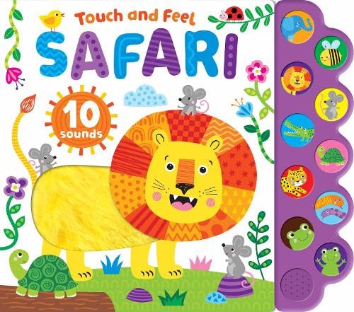 Carte cu sunete, NPP, Touch and Feel Safari, 0+ ani