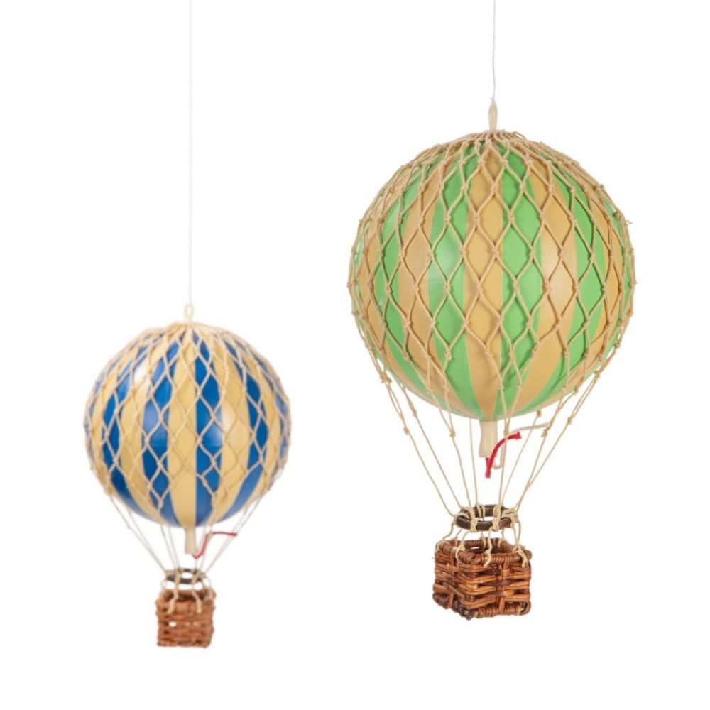 Decoratiune set baloane cu aer cald, Authentic Models, Argintiu, 66.50x8.80x85 cm