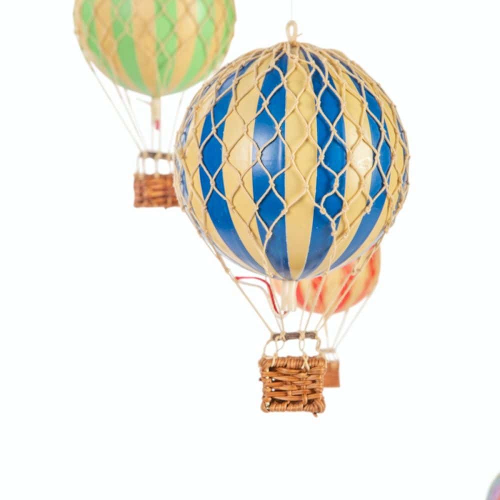 Decoratiune set baloane cu aer cald, Authentic Models, Argintiu, 66.50x8.80x85 cm