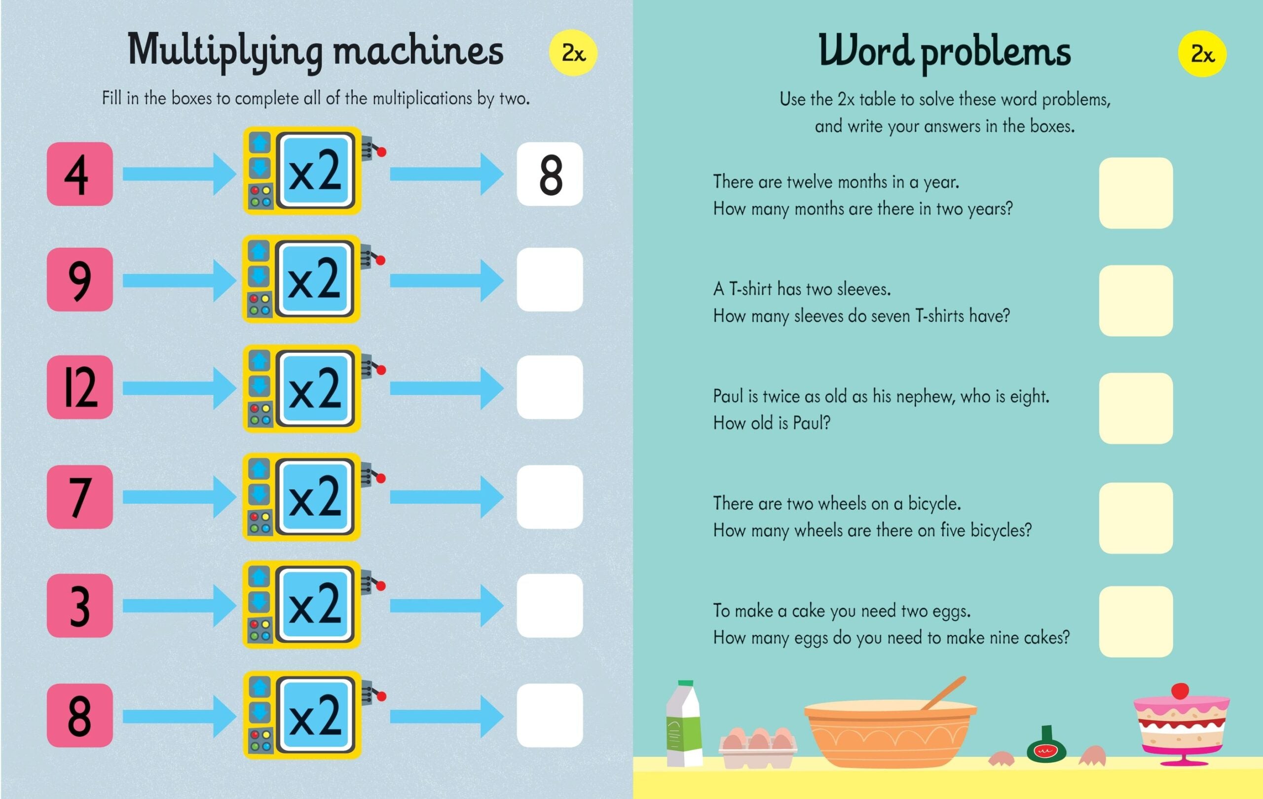 Carte pentru copii, Usborne, Times Tables Practice, 6+ ani