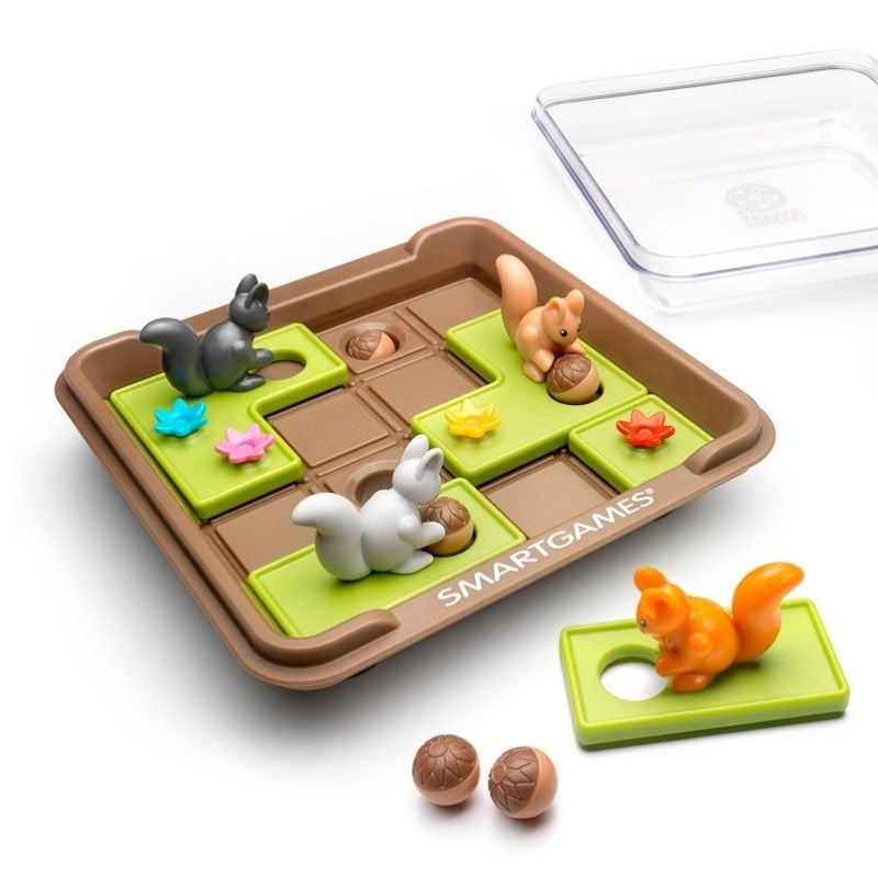 Smart Games - Squirrels Go Nuts!, joc de logica cu 80 de provocari, 6+ ani