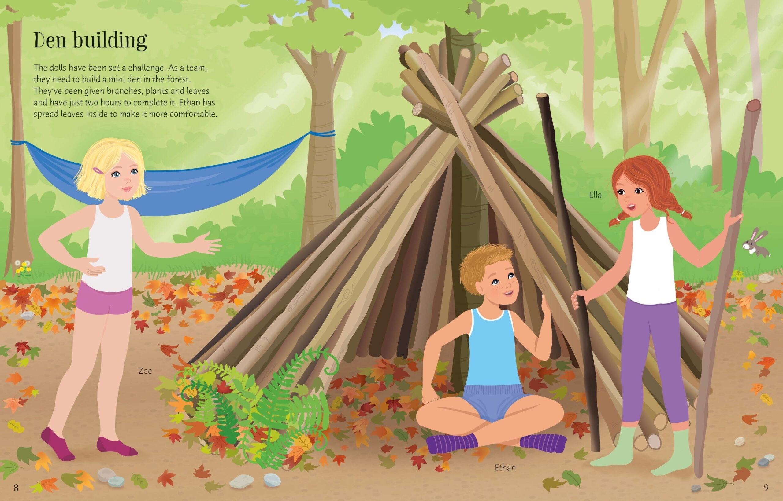 Carte pentru copii, Usborne, Sticker Dolly Dressing Summer Camp, 5+ ani