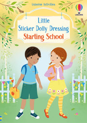 Carte pentru copii, Usborne, Little Sticker Dolly Dressing Starting School, 4+ ani