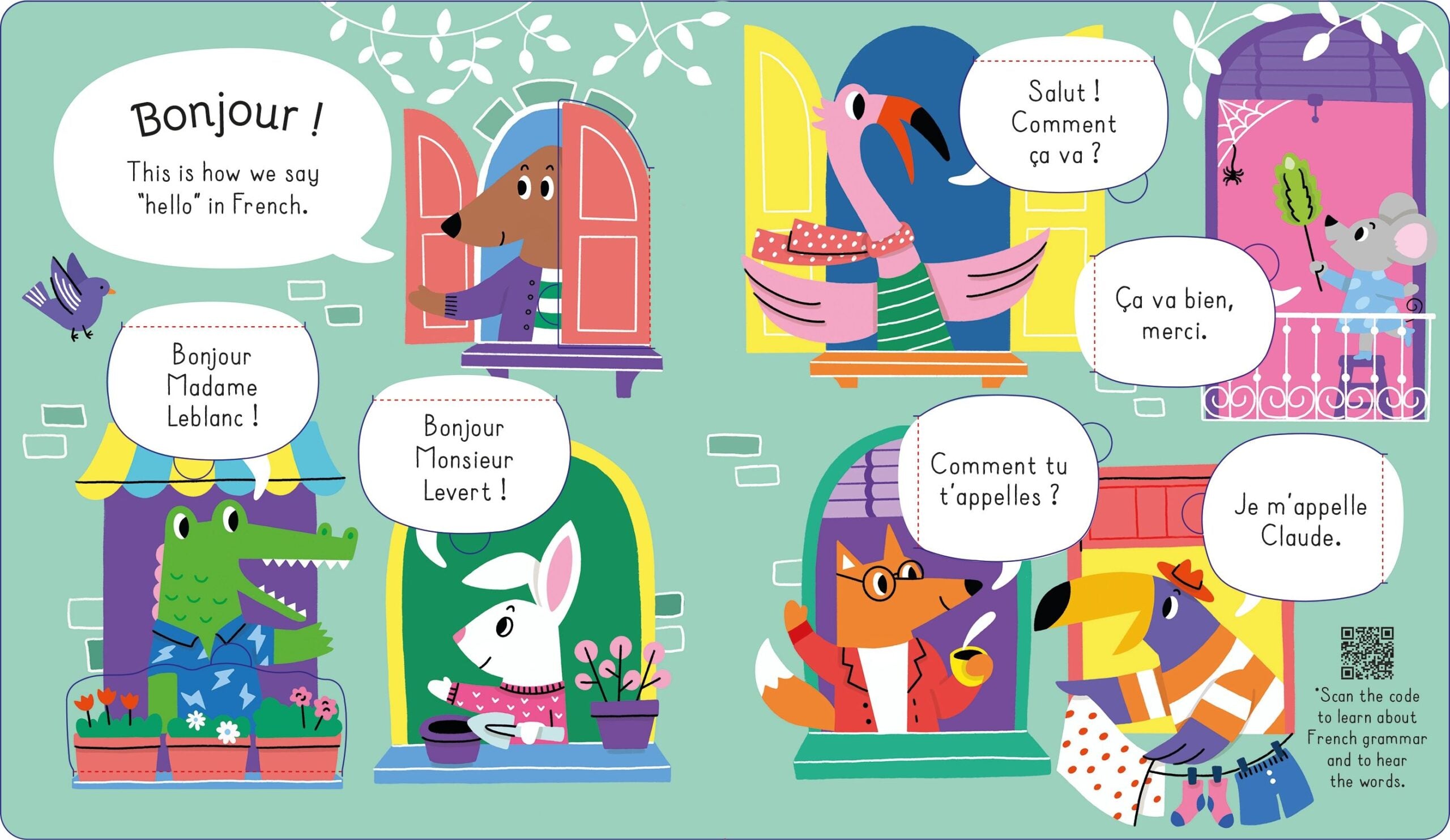 Carte pentru copii, Usborne, Lift-the-flap First French, 4+ ani