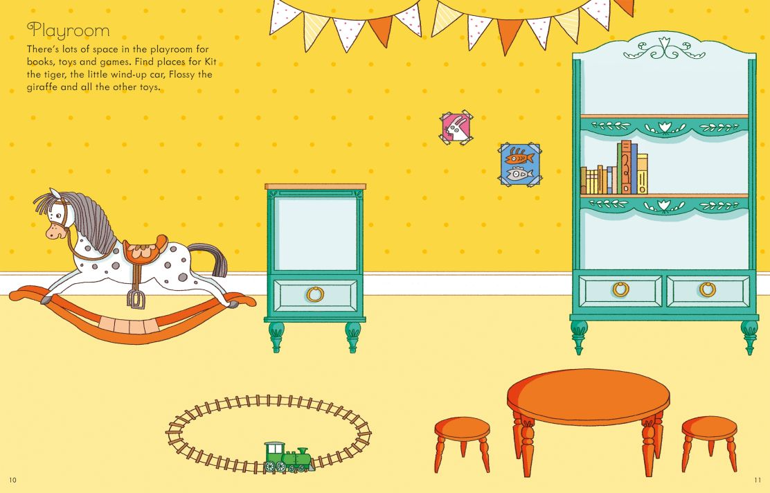 Carte pentru copii, Usborne, First Sticker Book Doll's House, 3+ ani