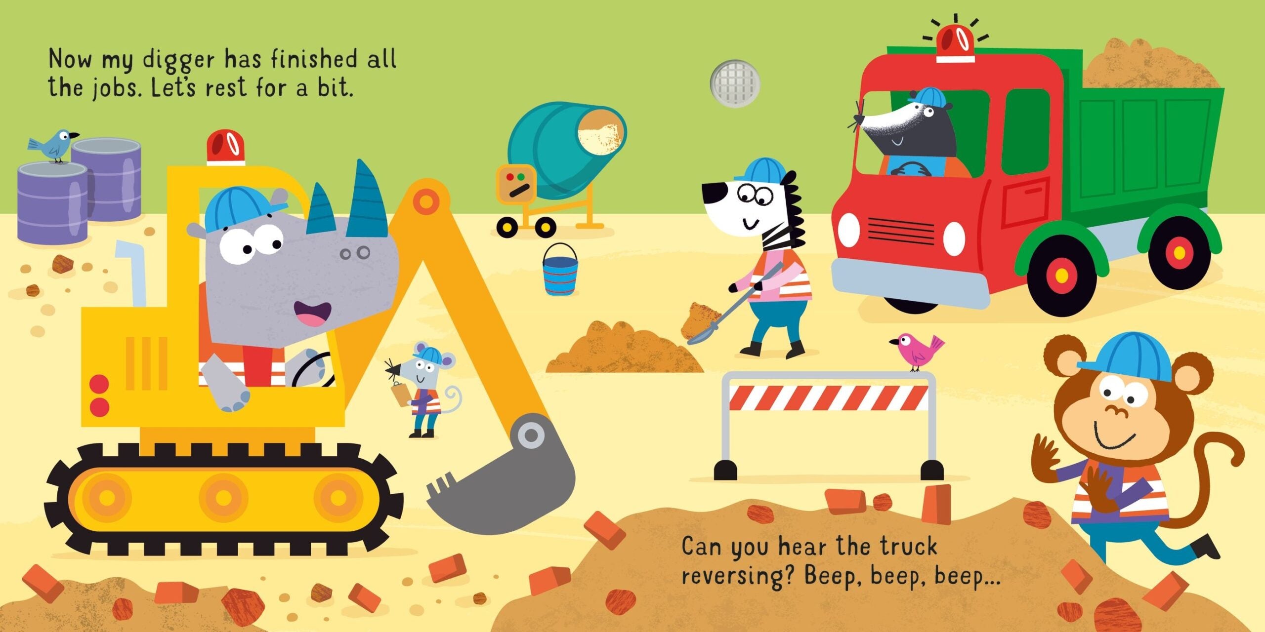 Carte cu sunete - Let's go on a digger!  Usborne + 12 luni