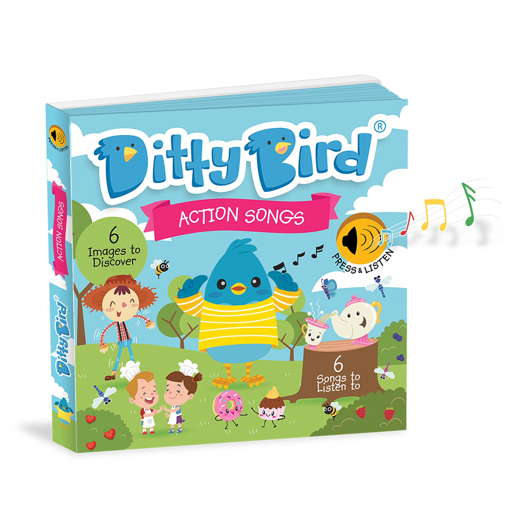 Carte pentru copii, Ditty Bird, Action Songs, 6+ luni