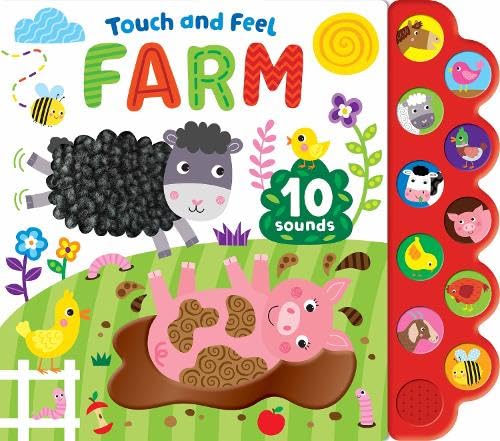 Carte cu sunete, NPP, Sound Book Touch Feel Farm, 0+ ani