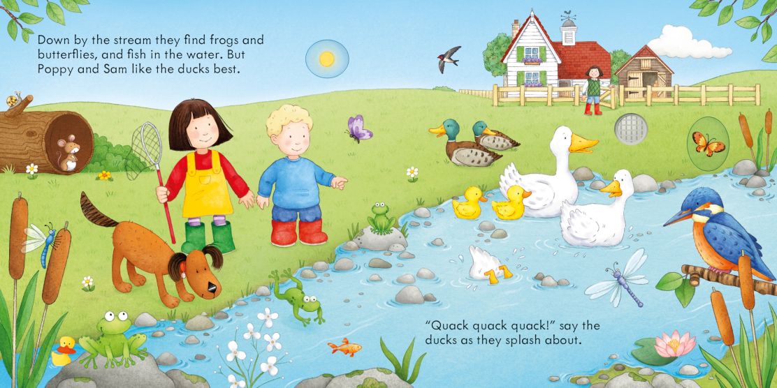 Resigilat - Carte pentru copii, Usborne, Poppy and Sam's Nature Sounds, 1+ ani