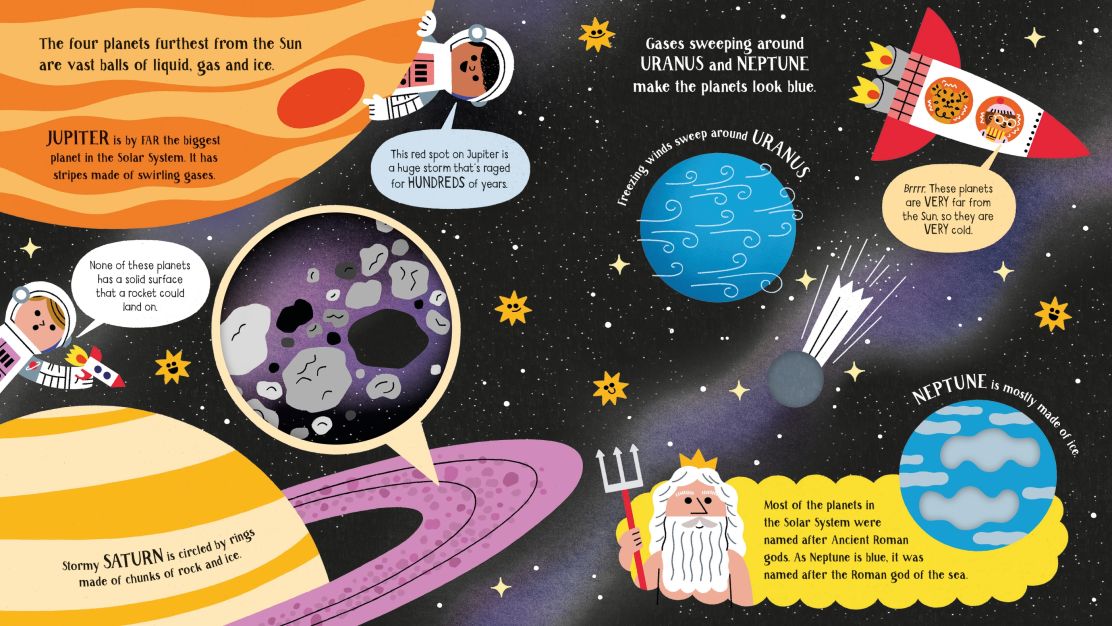 Carte pentru copii, Usborne, Step Inside Science: The Solar System, 5+ ani