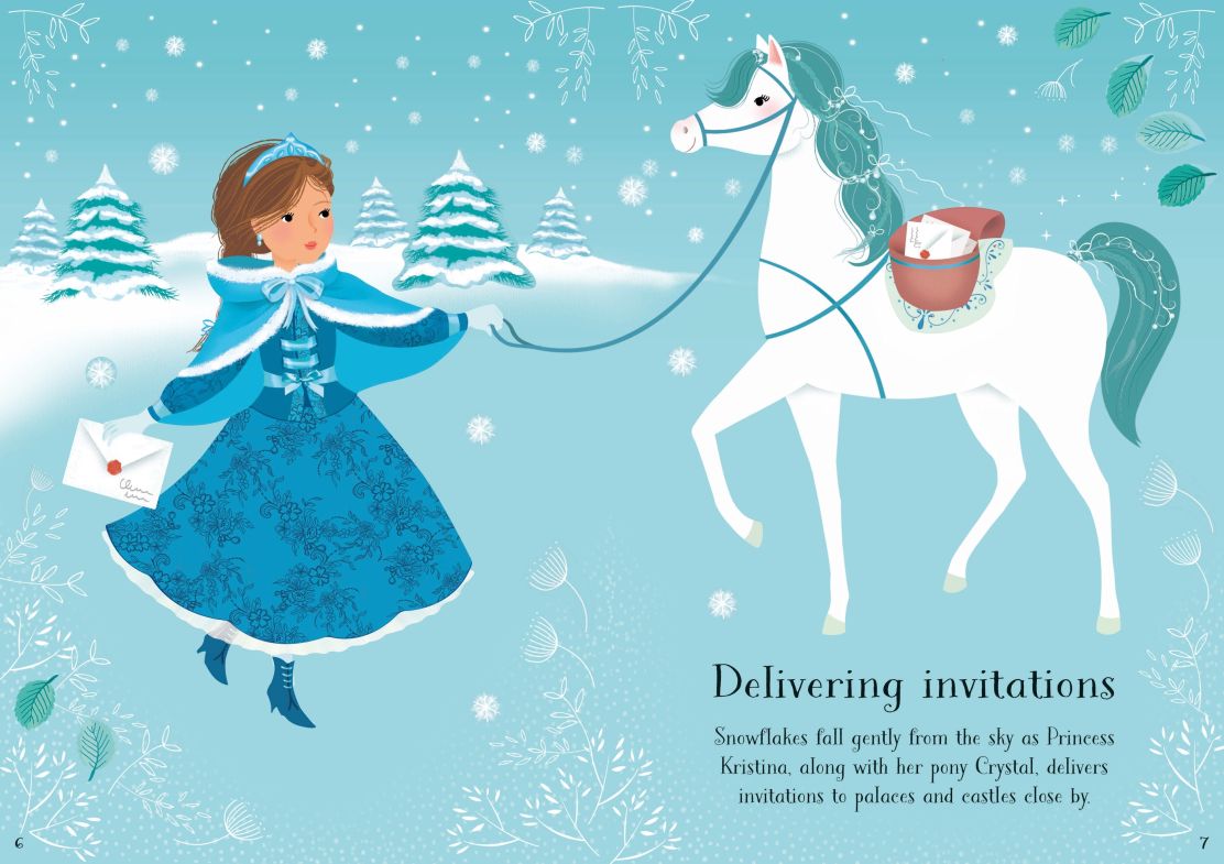 Carte pentru copii, Usborne, Little Sticker Dolly Dressing Snow Princess, 4+ ani