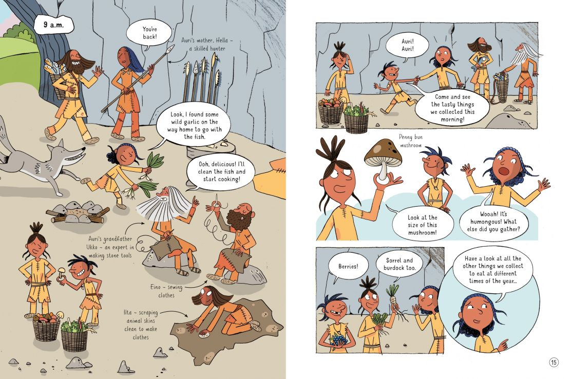 Carte pentru copii, Usborne, 24 Hours In the Stone Age, 7+ ani