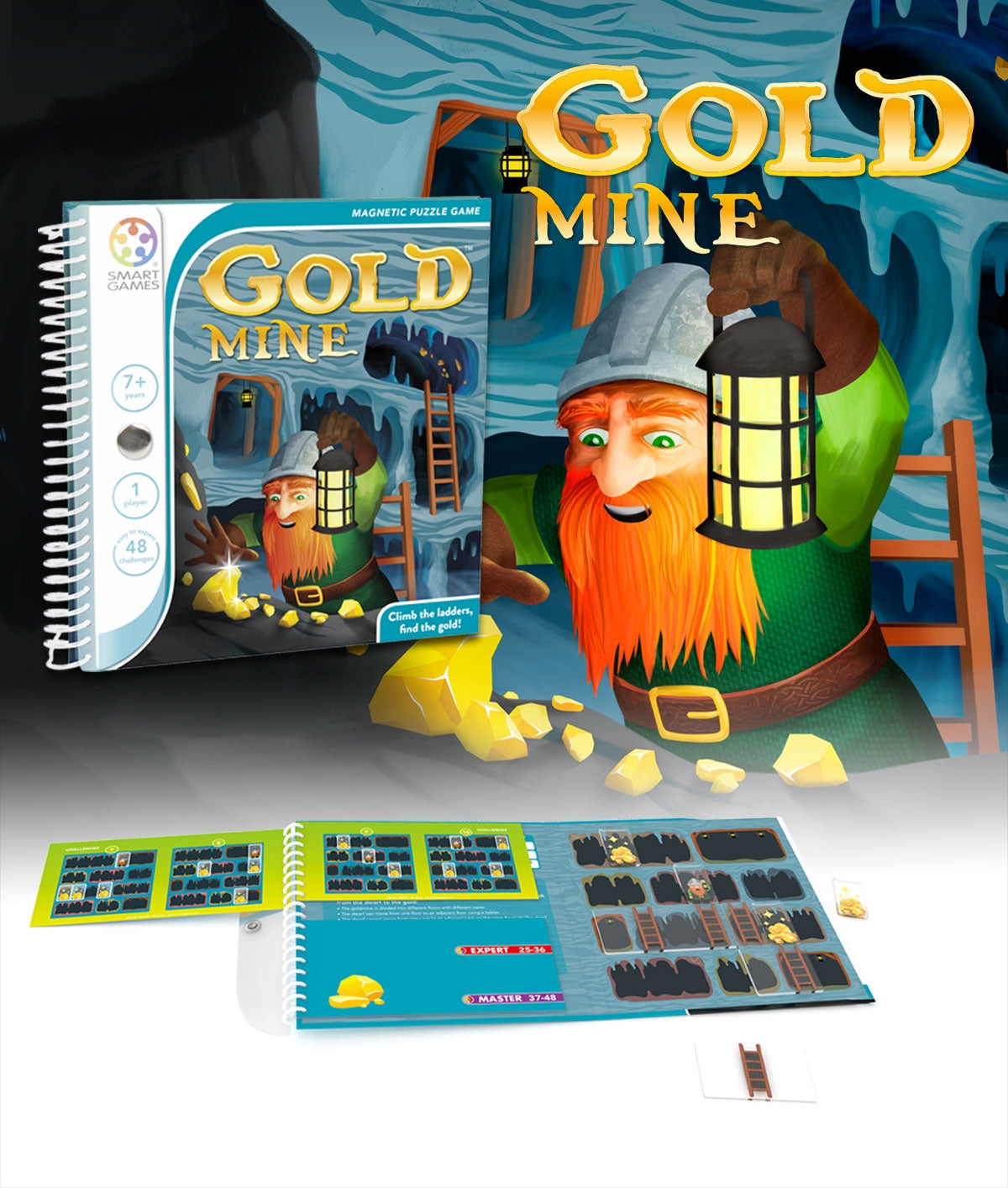 Joc magnetic de voiaj Goldmine, Smart Games