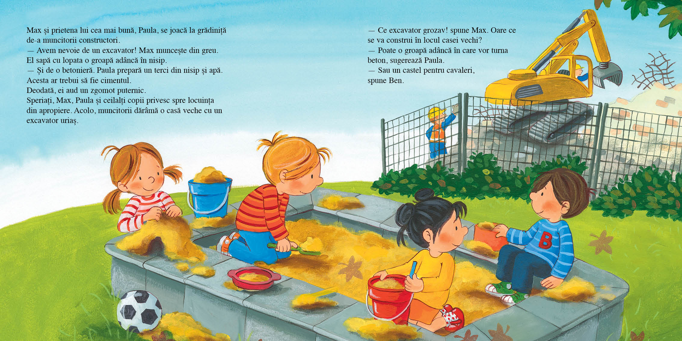 Carte pentru copii, Christian Tielman, Max vizitează șantierul de construcții, 3+ ani