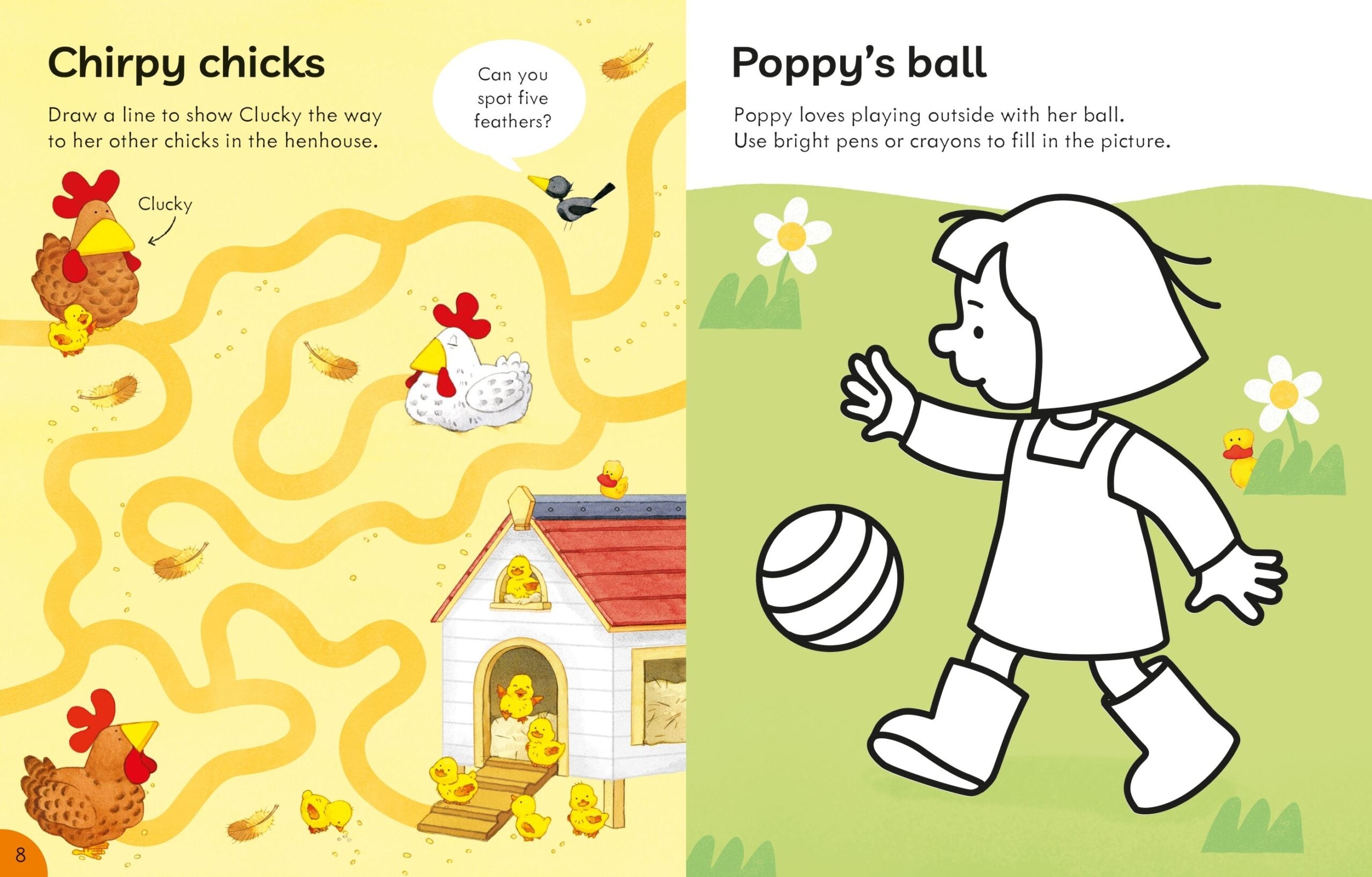 Carte pentru copii, Usborne, Poppy and Sam's Big Activity Book, 3+ ani