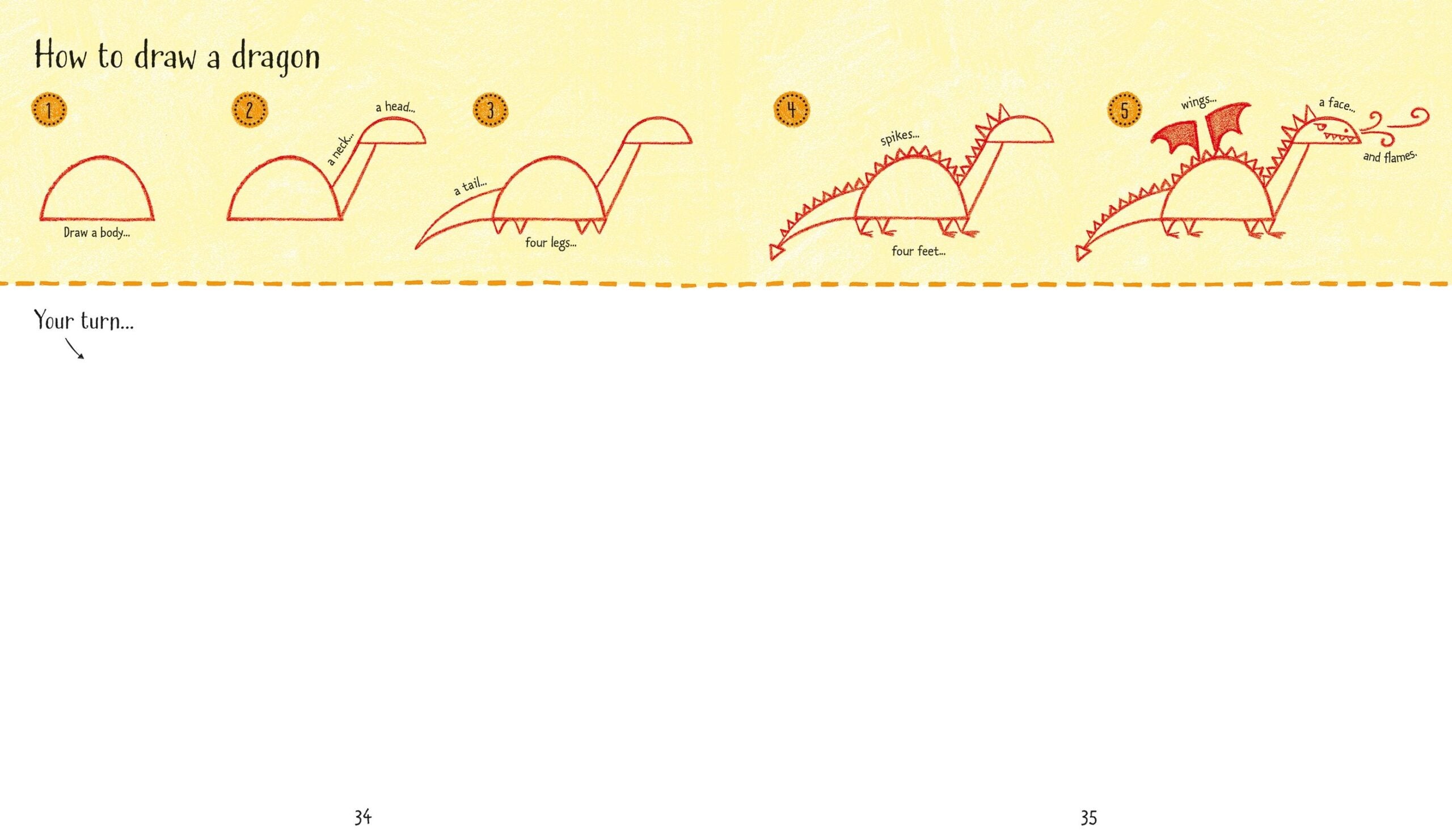 Cartea de desen  Step by Step - Usborne, + 3 ani