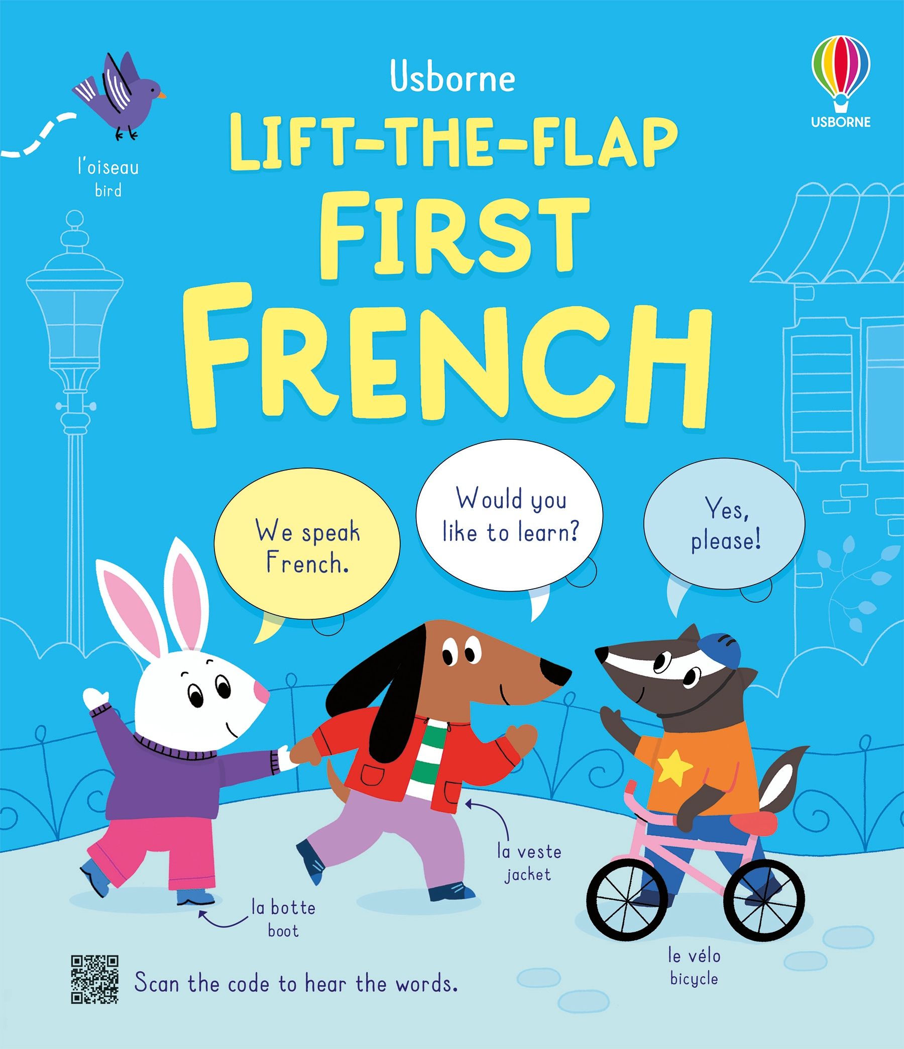 Carte pentru copii, Usborne, Lift-the-flap First French, 4+ ani