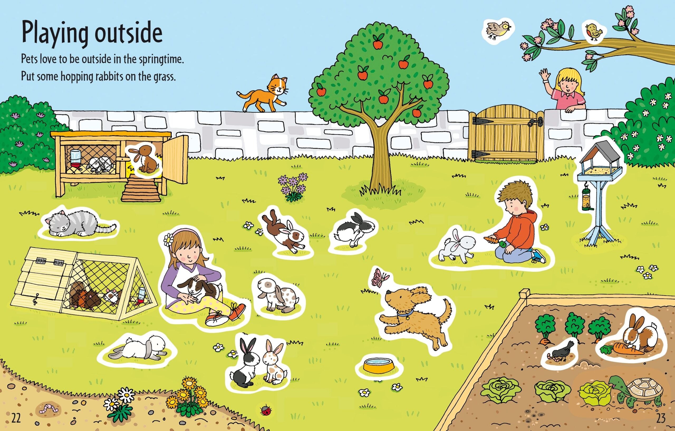 Carte cu autcocolante - Big sticker book of Animals, Usborne + 3 ani