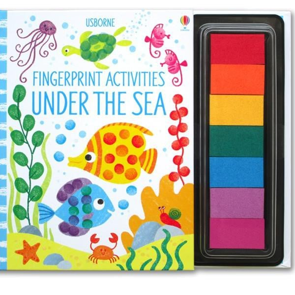 Carte cu activitati de pictat cu degetelele – Fingerprint Activities Under The Sea