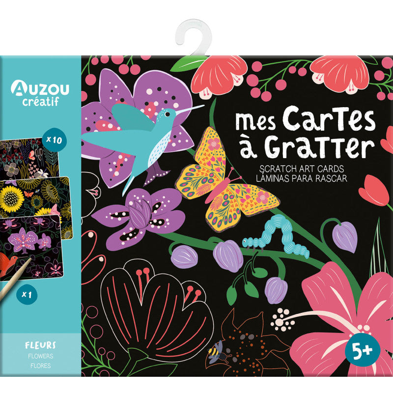 Set planse razuibile cu flori, Auzou, Flowers, 3 ani+