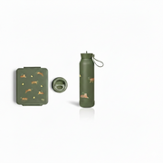🐯 Set Prânz Citron Tigru: Caserolă cu Borcan Termo Inox + Sticlă Termos 500ml