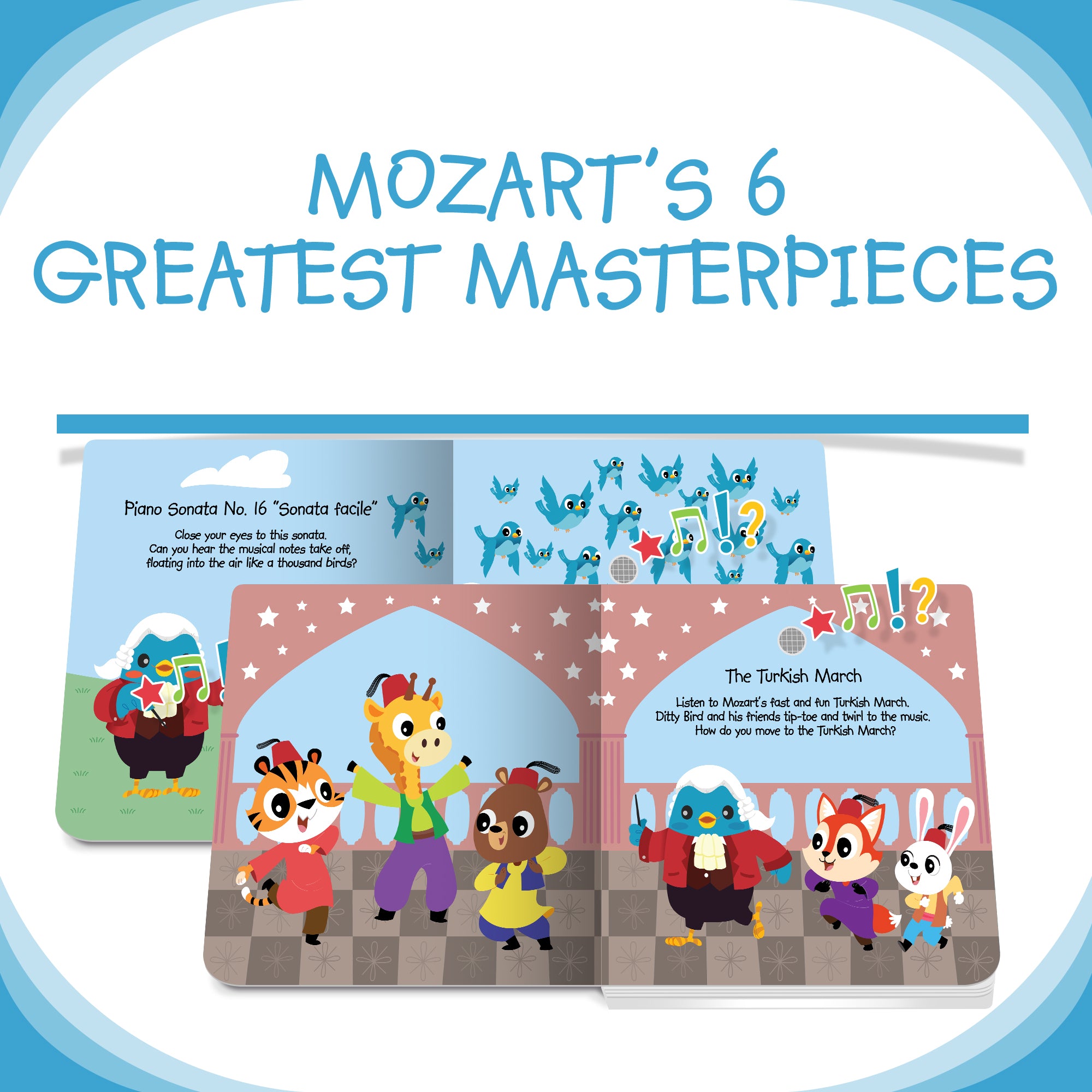 Carte pentru copii, Ditty Bird, Music of Mozart, 6+ luni
