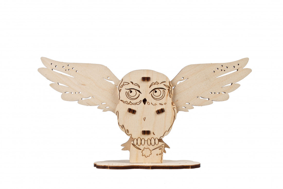 Model de colorat din lemn Bufnita Hedwig