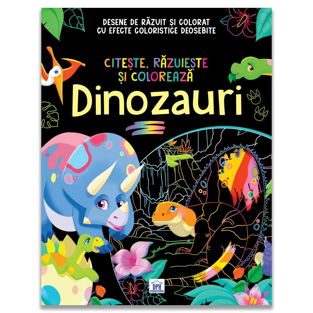 Citeste, razuieste si coloreaza - Dinozauri