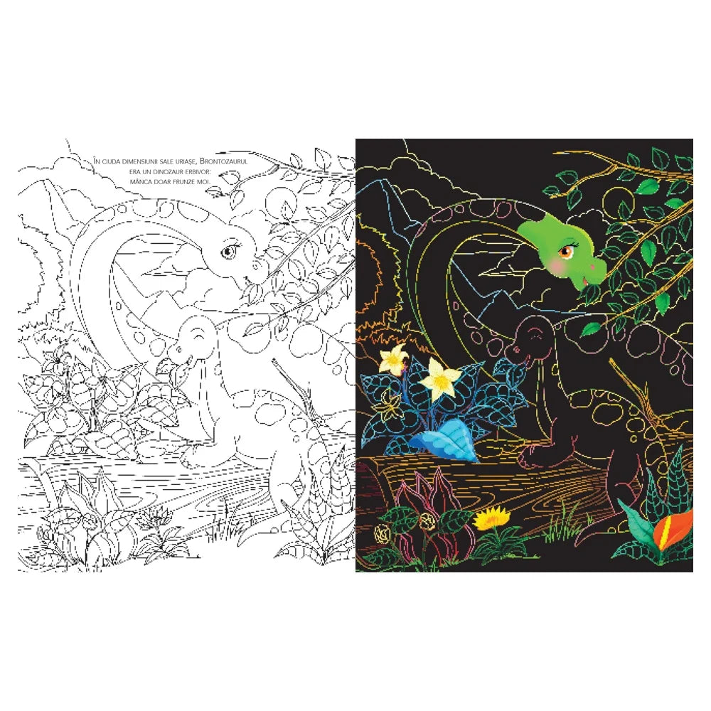 Citeste, razuieste si coloreaza - Dinozauri