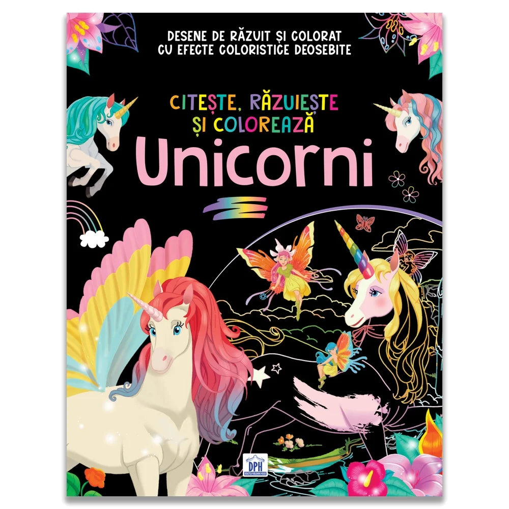 Citeste, razuieste si coloreaza - Unicorni