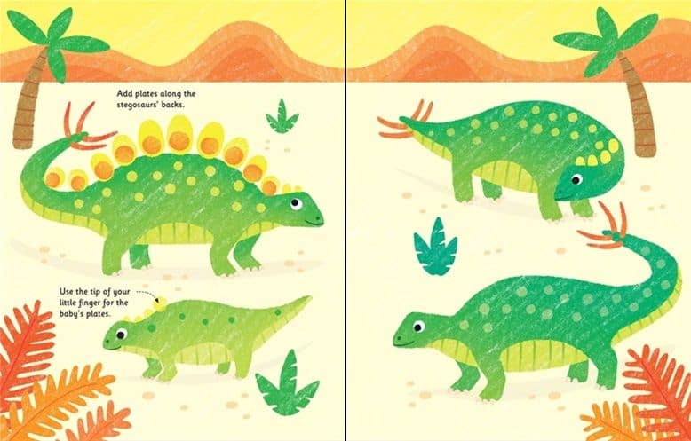 Carte de pictat - Fingerprint Activities: Dinosaurs