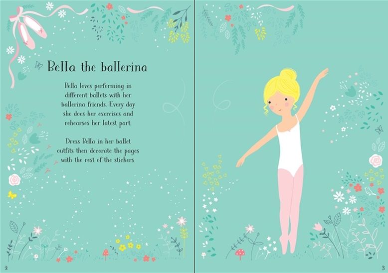 Carte cu stickere - Sticker Dolly Dressing: Ballerina