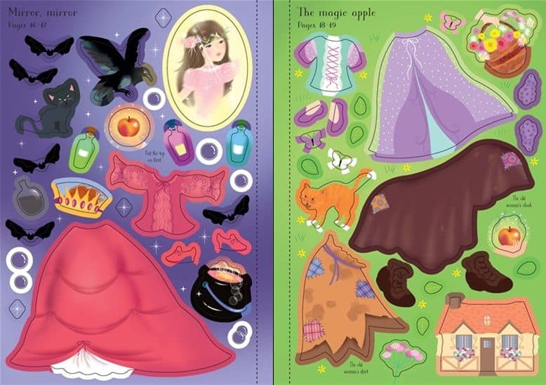Carte cu stickere - Sticker Dolly Dressing: Snow White