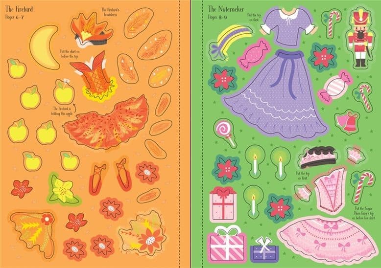 Carte cu stickere - Sticker Dolly Dressing: Ballerina