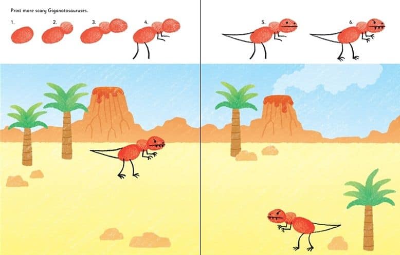 Carte de pictat - Fingerprint Activities: Dinosaurs