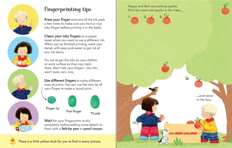 Resigilat - Carte cu activitati de pictat - Poppy and Sam's fingerprint activities