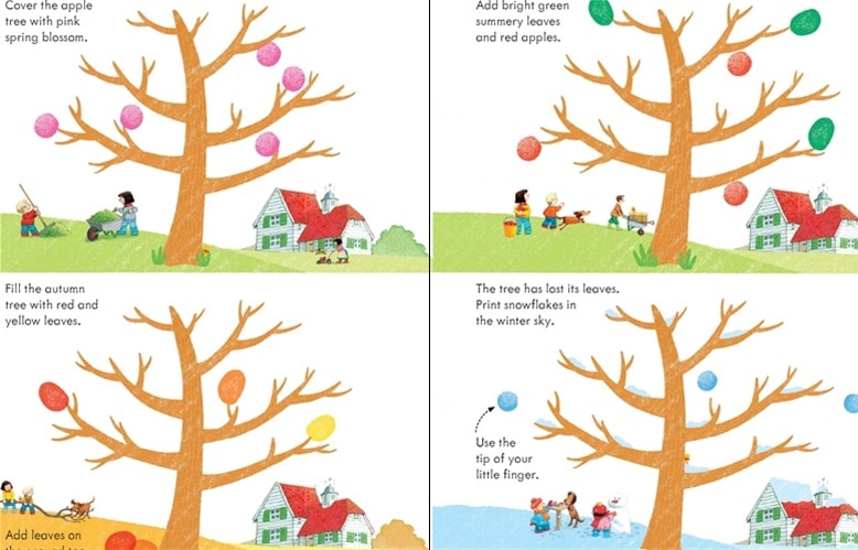 Resigilat - Carte cu activitati de pictat - Poppy and Sam's fingerprint activities