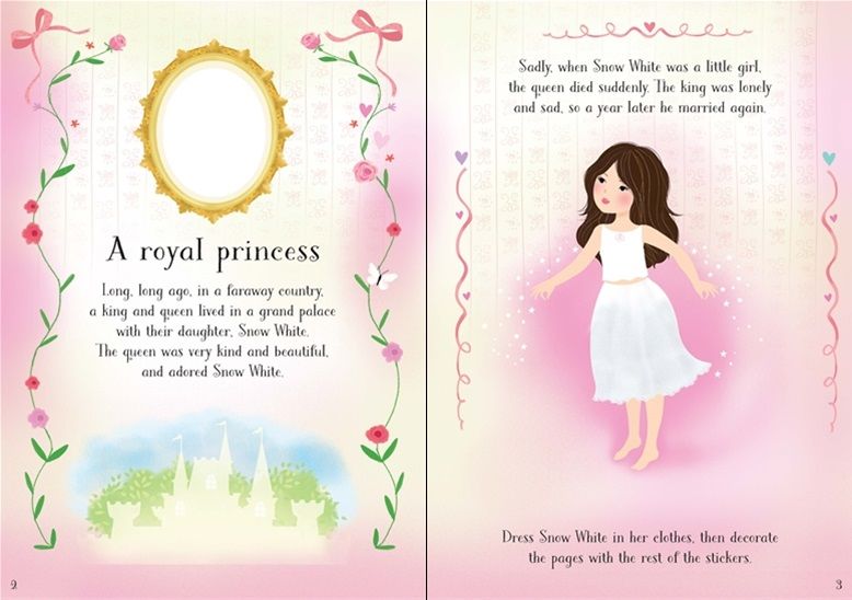 Carte cu stickere - Sticker Dolly Dressing: Snow White