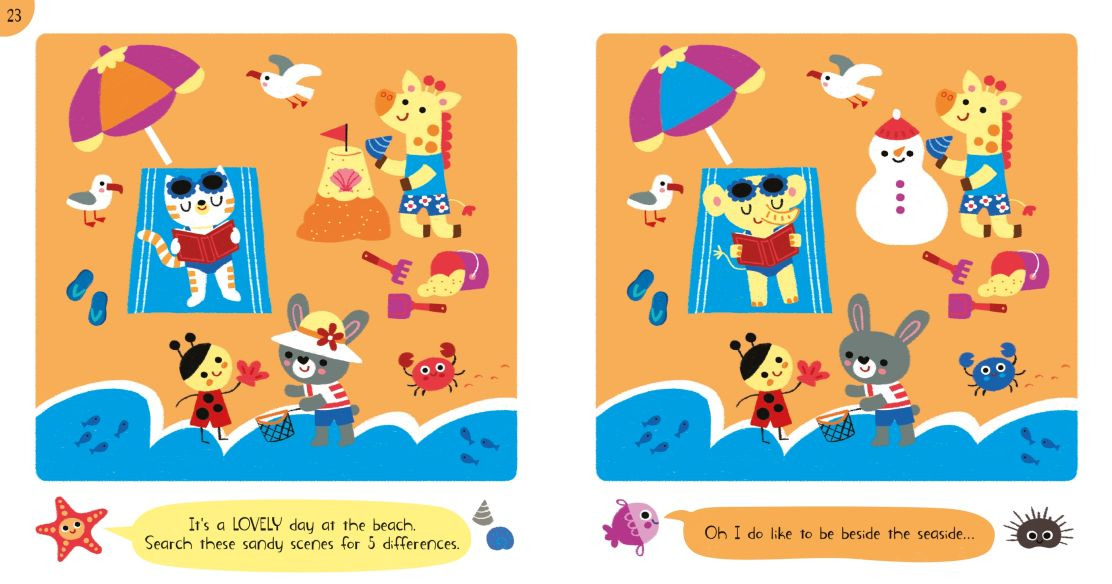 Carte pentru copii, Usborne, Little Children's Spot the Difference Book, 2+ ani